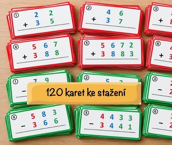 montessori sčítání odčítání